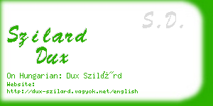 szilard dux business card